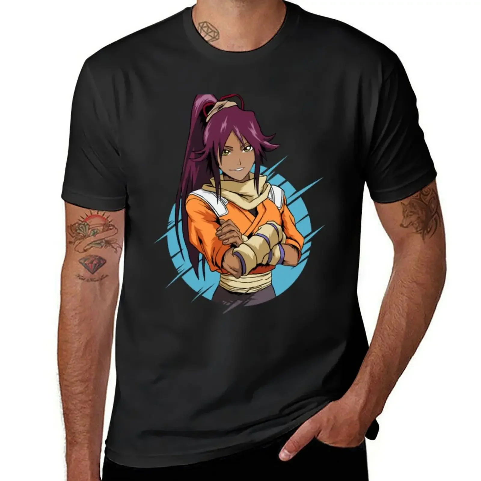 Bleach - Yoruichi Shihoin T-Shirt oversized graphic tee aesthetic clothes mens vintage t shirts