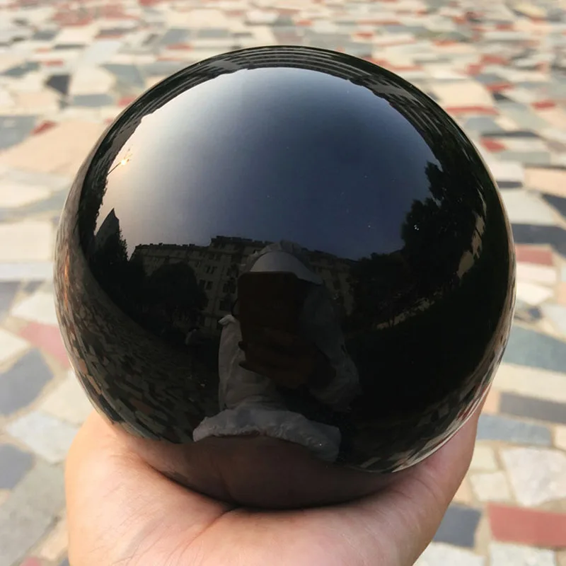 30-100mm Size Natural Polished Black Obsidian Crystal Ball Home Decor Ornaments 1pcs