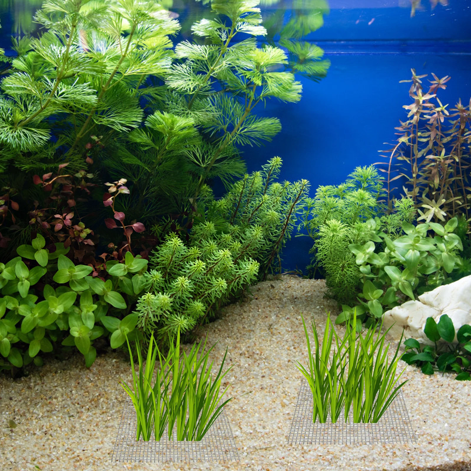 

15Pcs Stainless Steel Moss Mesh Wall Excellent For Creating Stunning Aquarium Decor