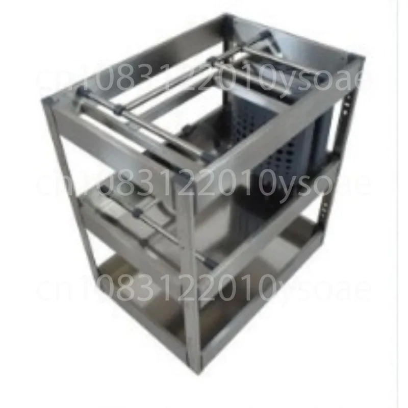 

Большая тарелка для приправ из нержавеющей стали, многофункциональная напольная корзина для шкафа, многослойный буферный направляющий ящик для хранения