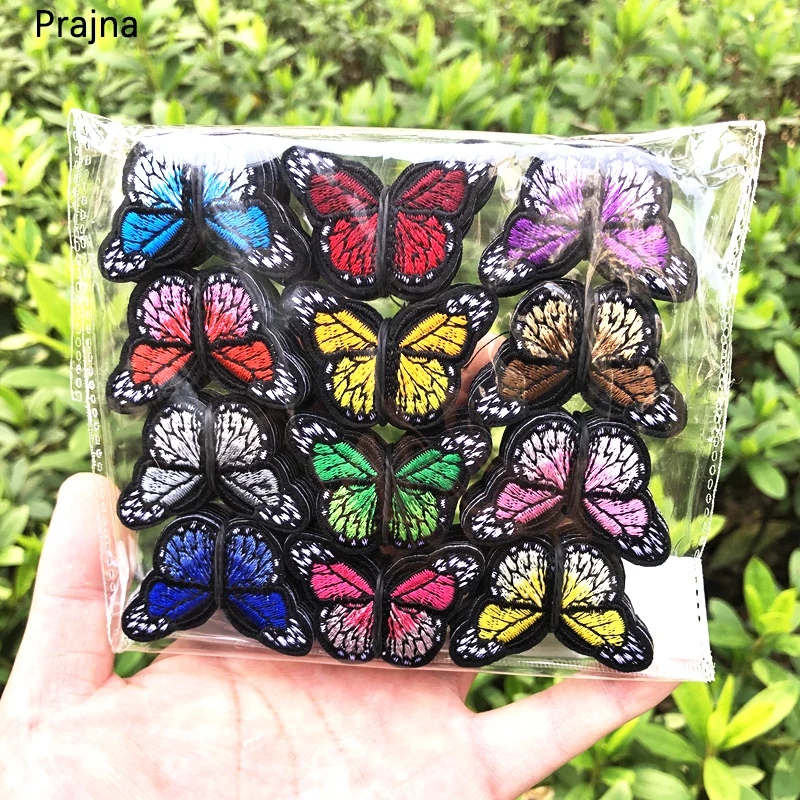 12 Color Butterfly Embroidery Patch Iron On Patches On Clothes Sweater Skirt Clothing Decoration Hat Backpack Sew Patch Badges