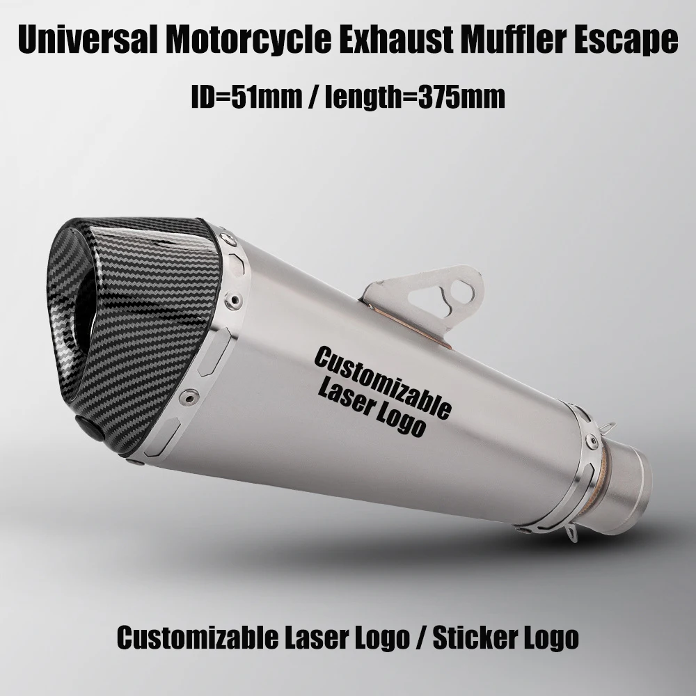 

Universal 51mm Motorcycle AK Exhaust Muffler Escape for MT07 MT09 Z900 R3 ETC Slip On Line Exhaust Pipe Modified Accessories