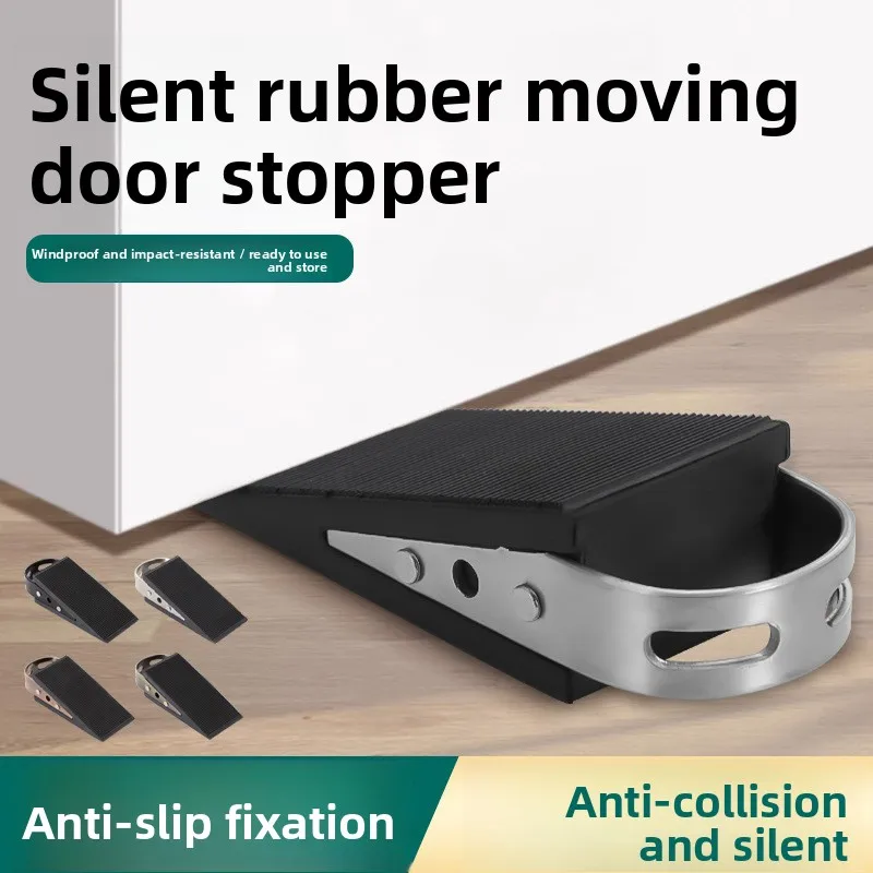 

Stormproof Plug Silicone Stopper Wooden Door Stopper Anti-collision Door Top Movable Rubber Silent Stainless Steel Door Stop