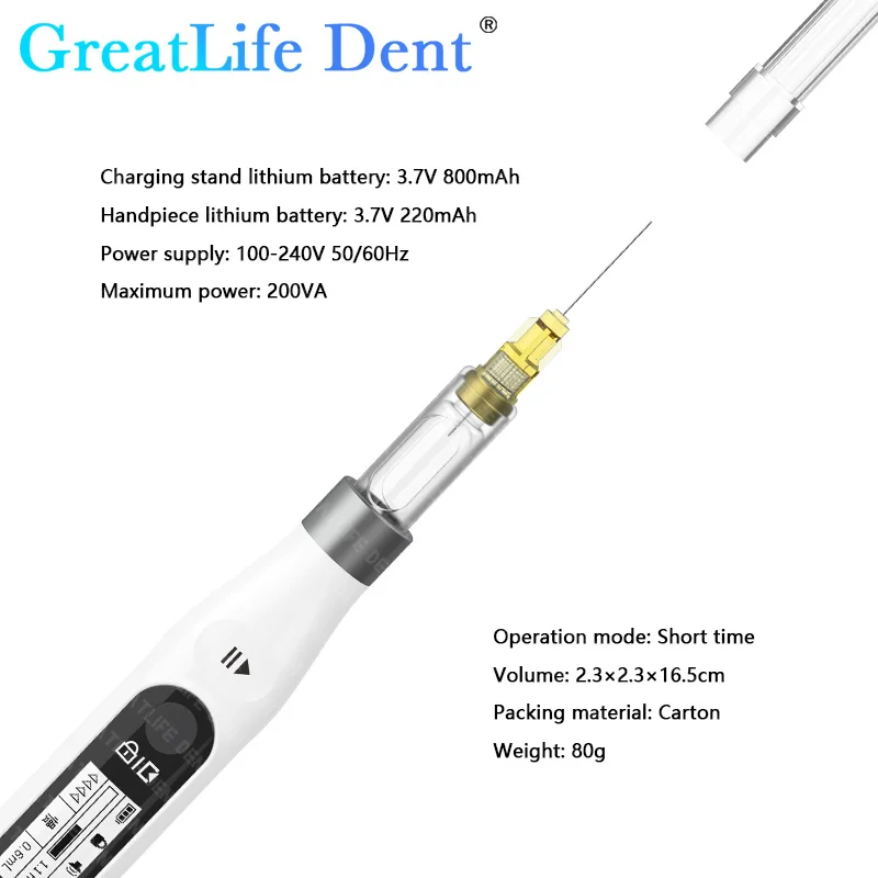 GreatLife Dent COXO GENI Dental Anesthesia Booster Injector Painless Local Oral Anesthesia Unit Lcd Display for Endodontic Treat