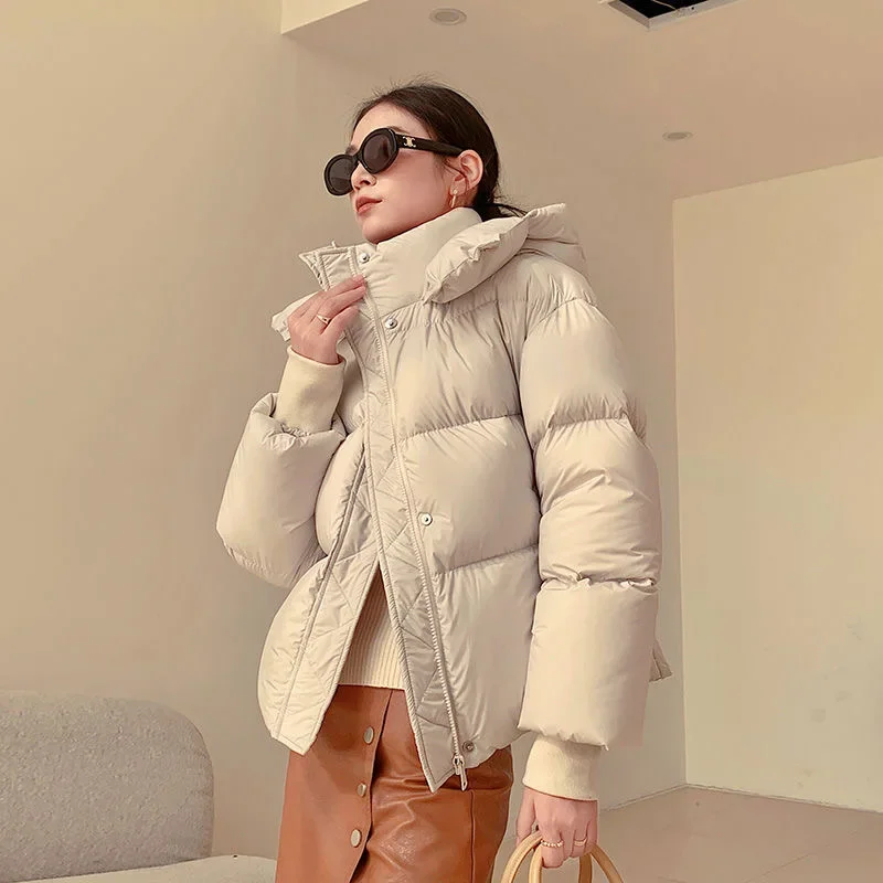 2024 New Women\'s Winter Short Cotton Clothes Thickened Fashionable Cotton Clothes Korean Style Loose Design Trendy Jackets