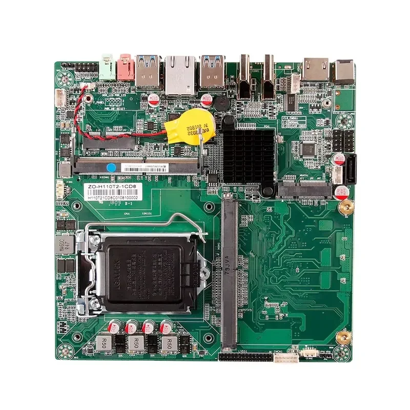 New Industrial Embedded Motherboard for Intel H110 LGA1151 Dual 6th 7th Gen Core i3 i5 i7 CPU 3x Desktop Digital Signage
