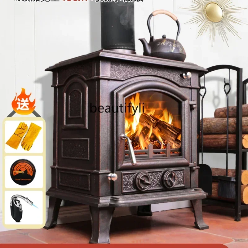 

Fireplace Wood Burning Wood Stove Indoor Heater Household Wood Winter Heater Cast Iron