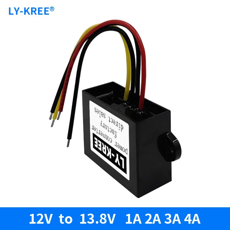 Inverter 12V to 13.8V Converter Power Adapter Boost Module Voltage Regulator Transformer 1A2A3A5A Automotive DC