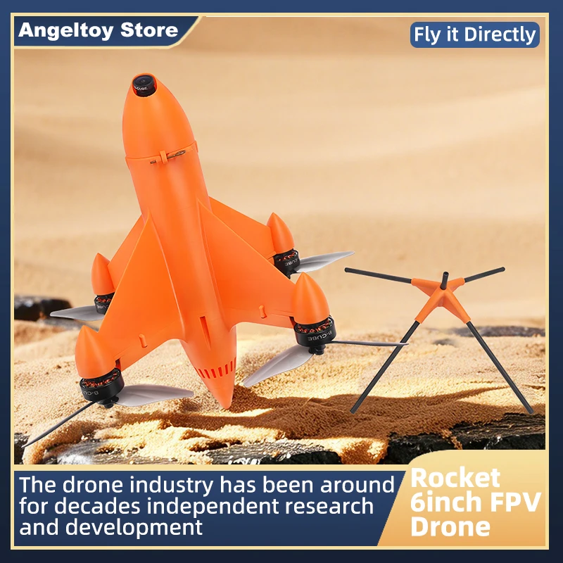 Rocket 6inch FPV Drone Frame Kit Carbon Fiber Racing Quadcopter Freestyle INAV Beatflight F4 F745 H743 Ardupilot Flight Control
