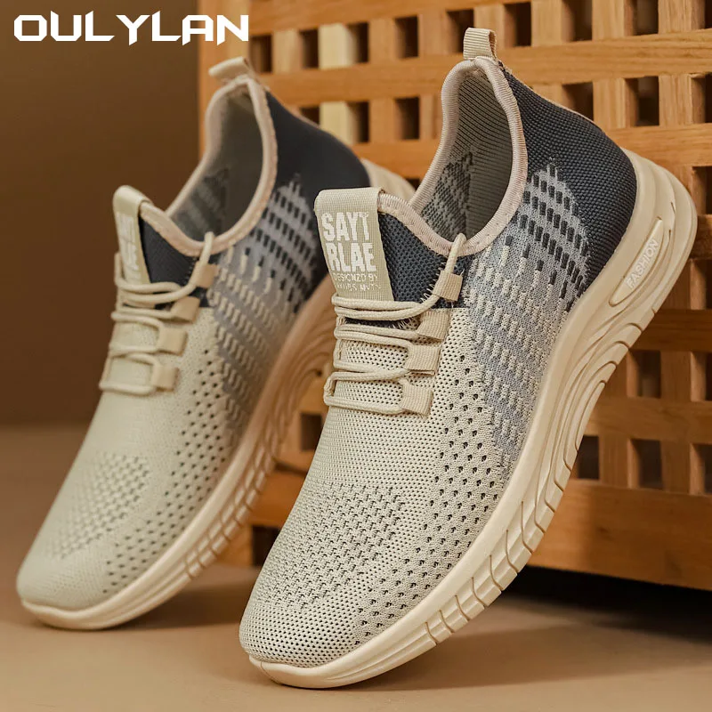 

Anti-slip Male Sneakers Fashion Flexible Tennis Lace-up Lightweight Men's Running Shoes Outdoor Breathable Men Sports Shoes