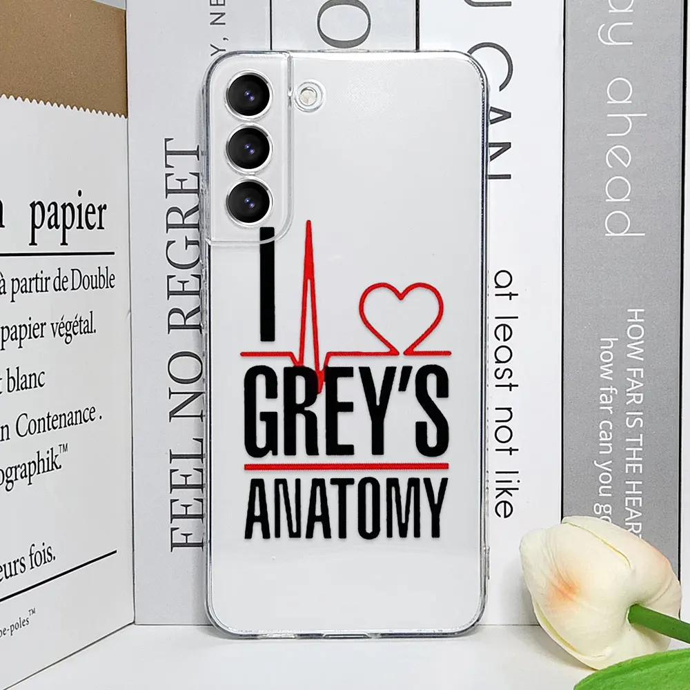 Cartoon Greys Anatomy You Are My Person Clear Phone Case for Samsung Galaxy S24 S23 Ultra S22 Plus S21 FE S20 Soft Covers Fundas