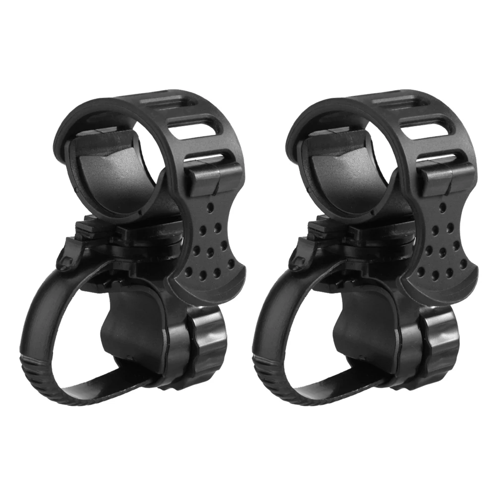 2pcs Holders Rubber ABS 360 Degree Rotation Flashlight Lamp Mount Bracket Bicycle Accessories