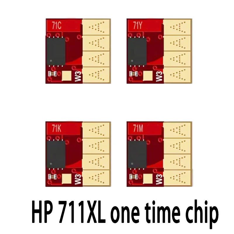 711X 711XL Ink Cartridge One-Time Chip for HP T120 T125 T130 T520 T525 T530 Printer