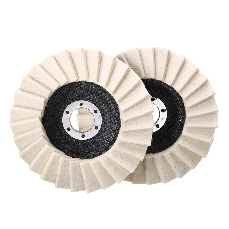 2pcs Wool Polishing Wheel Buffing Pads 125mm Felt Polishing Flap Discs For Angle Grinder Flap Disc Polisher