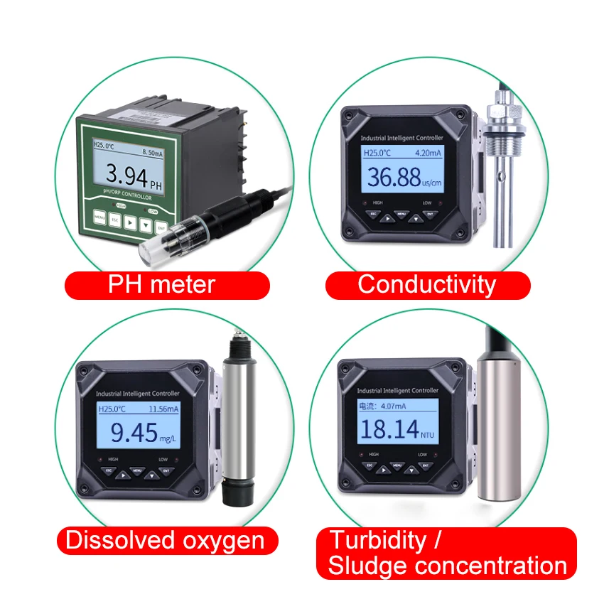 -En línea Industrial Automático Digital ORP PH Tester Medida Medidor Control Monitores Analizador Controlador Medidor de PH