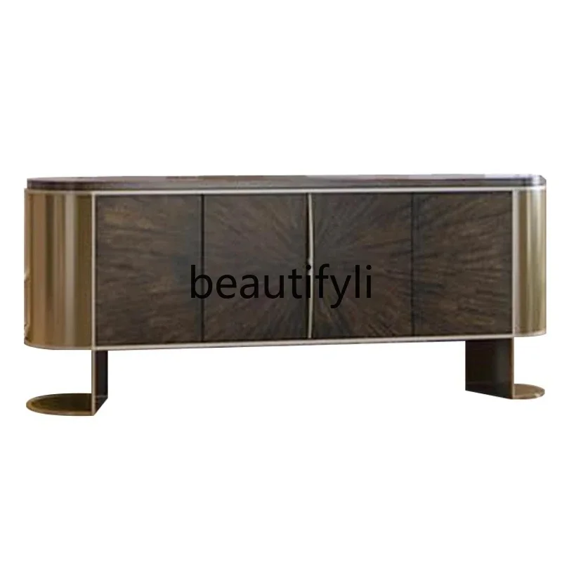 

Modern simple entrance door facing the entrance cabinet, four-door shoe cabinet, dining side cabinet H