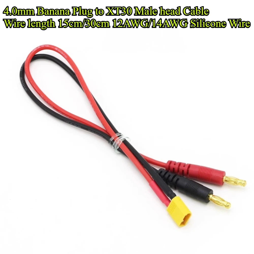Imax B6 خط شحن 4.0 مللي متر الموز التوصيل إلى XT30 XT60 XT90 HXT4.0 T التوصيل مع 14/12AWG كابل السيليكون 15 سنتيمتر 30 سنتيمتر لبطارية ليبو Rc #6