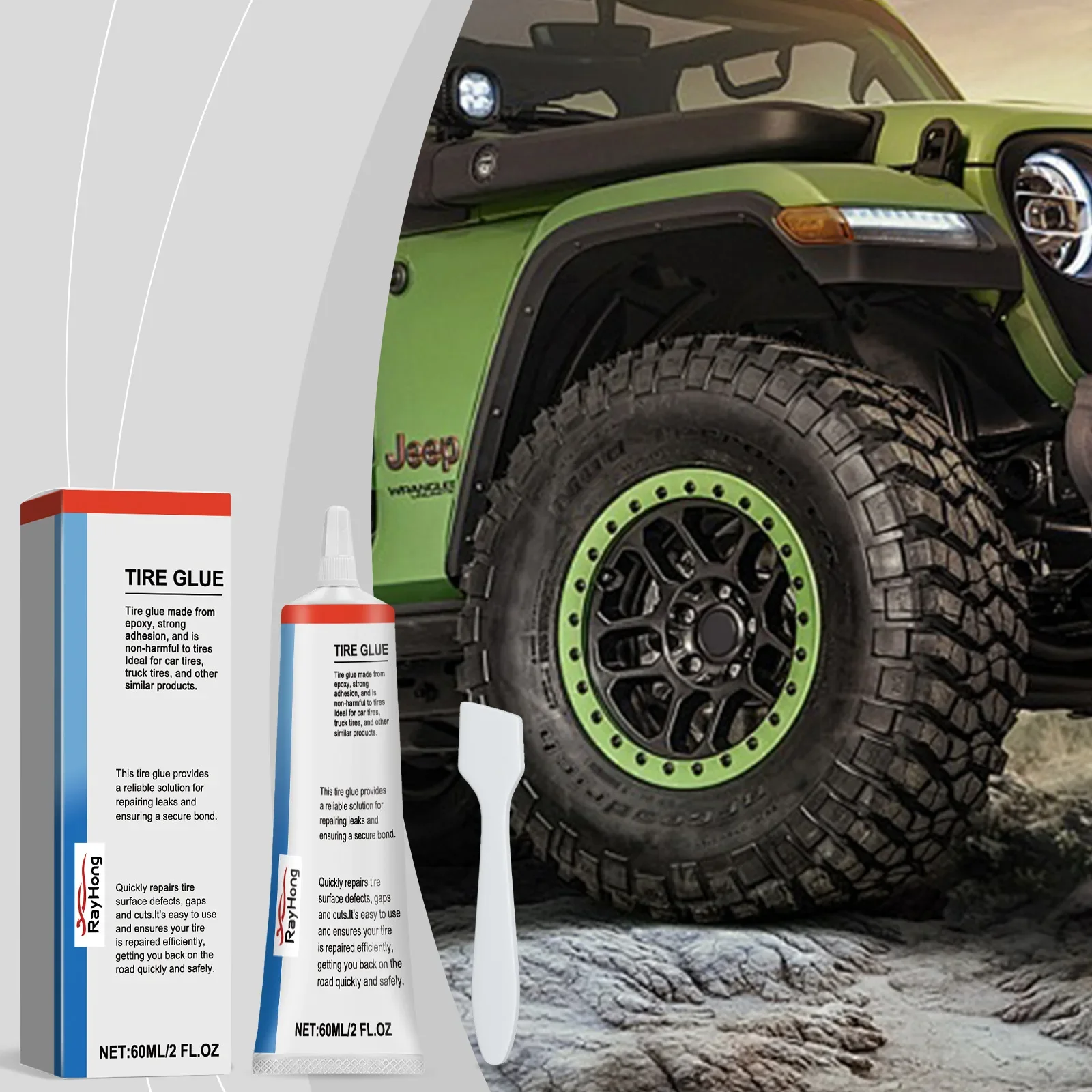 Tire Repair Kit Repair Soft Repair Glue for Repairing Side Cracks and Scratches of Car Tires