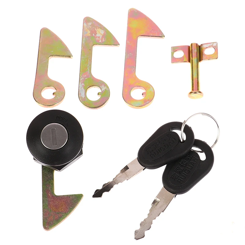 【1Set (1 Lock+2 Keys+4 Metal Hook) Electric Car Scooter Tail Box Lock Trunk Lock Accessories Motorcycle Rear Locks】