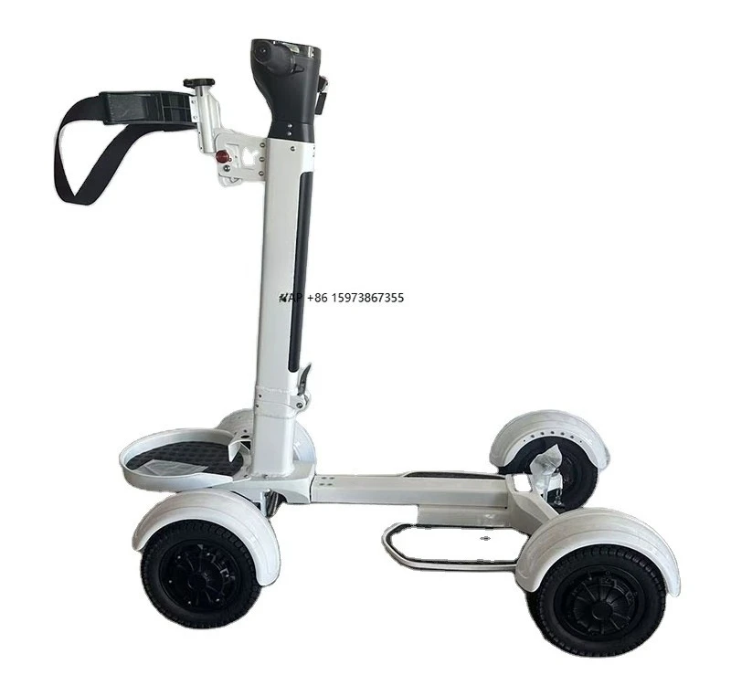 2026 أحدث تصميم حقيبة جولف سحب دفع عربة سبائك الألومنيوم 4 عجلات دفع عربة الغولف مع حامل المظلة #1