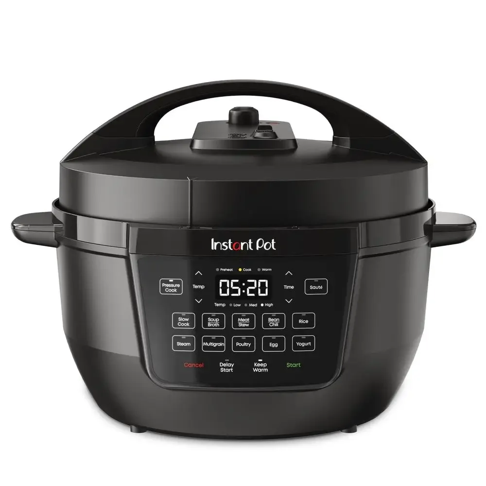 RIO Wide Base 7.5 Qt Large Pressure Cooker with 7-in-1 Multicooker Settings