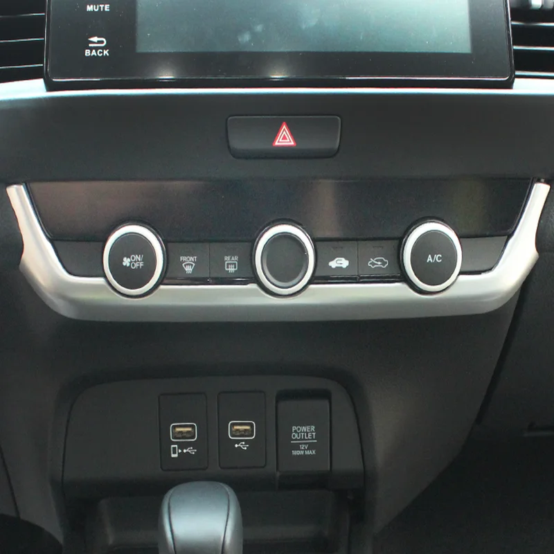 

BJMYCYY For Honda Fit Jazz GR 2020 2021 Automobile air conditioner switch knob panel ABS decorative strip