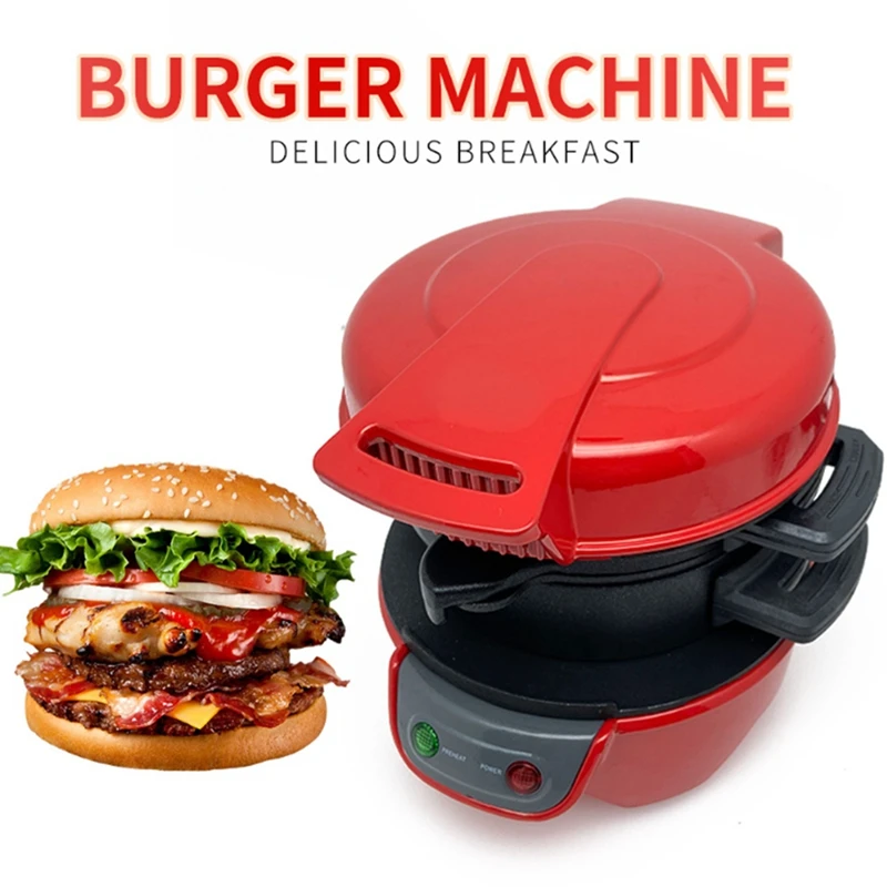 

Burger Maker Hamburger Press Patty Maker Non-Stick Multifunction Beef Burgeromelette Steak Breakfast Machine US Plug