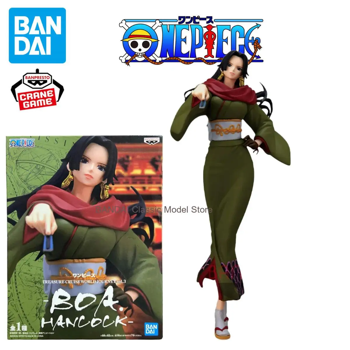 

В наличии Bandai, оригинальная фигурка Banpresto One Piece Treasure Cruise World Journey Vol 3, Боа Хэнкок, модель куклы, новинка