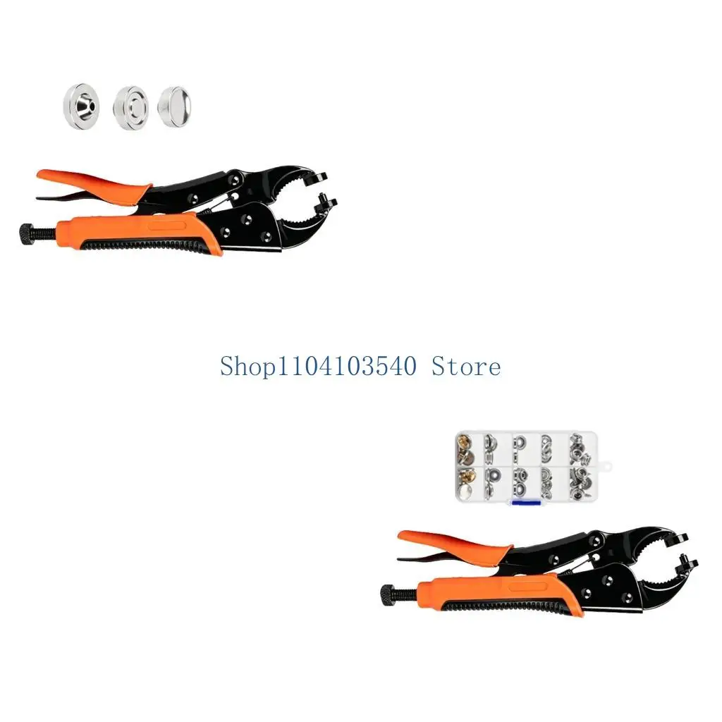 02DC Compacted Snaps Fastener Tool Hand Press Clamp With Storage Box Suitable For Organized Sewing And DIY Applications