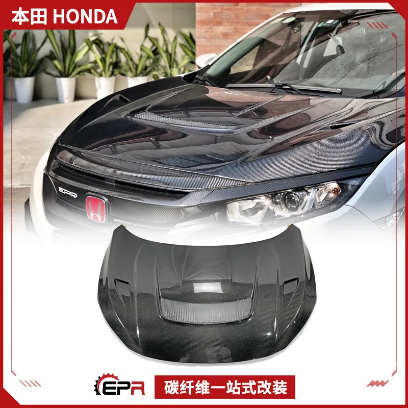 

Suitable for Honda FK8 Civic Type R Carbon Fiber Hood Modified Varis Ventilator Cover Headcover
