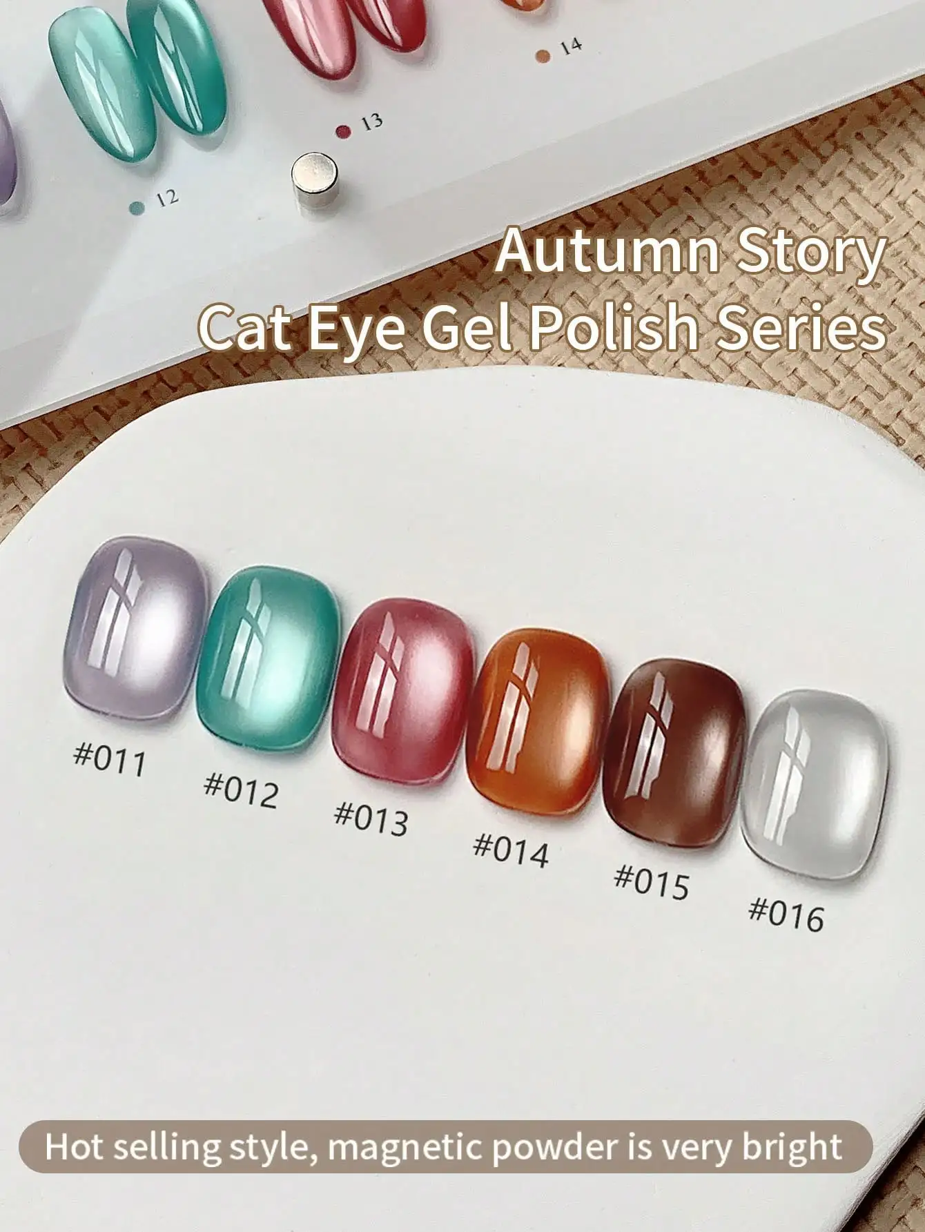 10 مللي المغناطيسي القط العين هلام مسمار البولندية 8 ألوان مجموعة UV LED نقع قبالة هلام الورنيش كريستال عارية الوردي القط العين هلام المستخدمة في صالون الأظافر #2