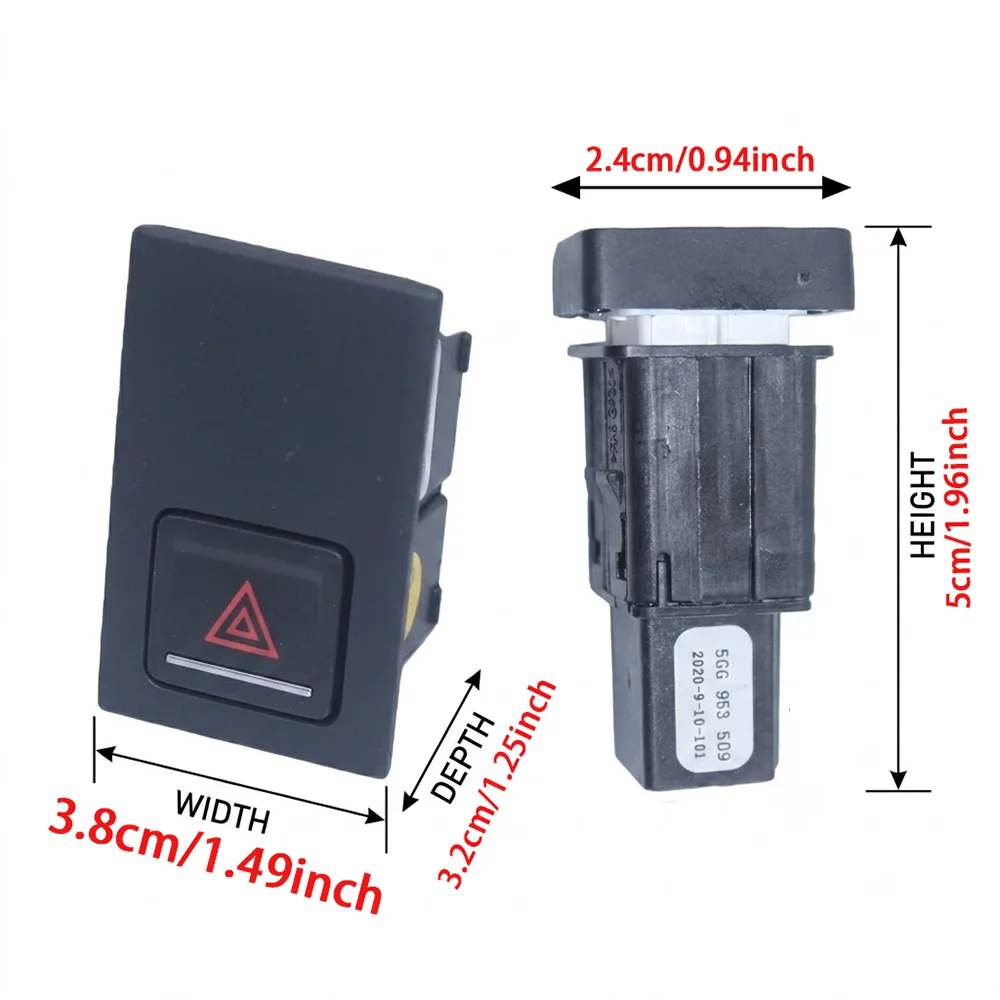 5GG953509/5GG919221 Hazard Warning Light Switch Emergency Flasher Button For VW Golf 7 MK7 Golf Sportsvan 2014-2020 5GG 953 509 view 4