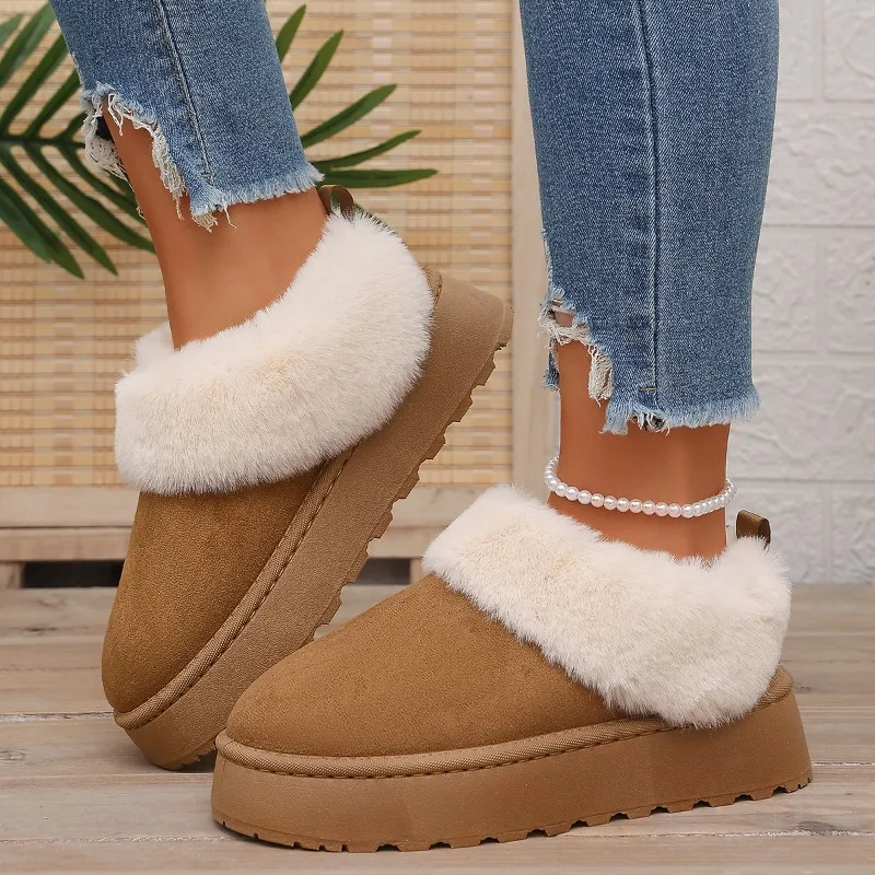 2026 New Winter Women's High-Quality Wool Super Mini Platform Ankle Boots Classic Natural Plush Warm Thick-Soled Snow Boots