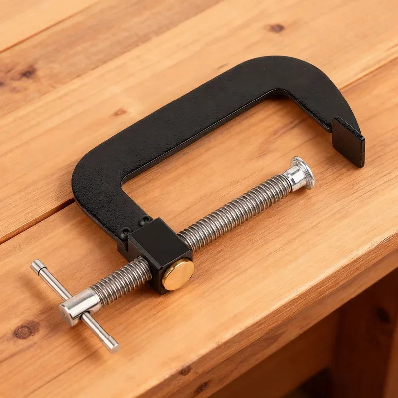 

Woodworking Welding Building Inch C-Clamp Set 2-5/8 Inch Throat Depth Heavy Duty Steel Industrial Strength C Clamps