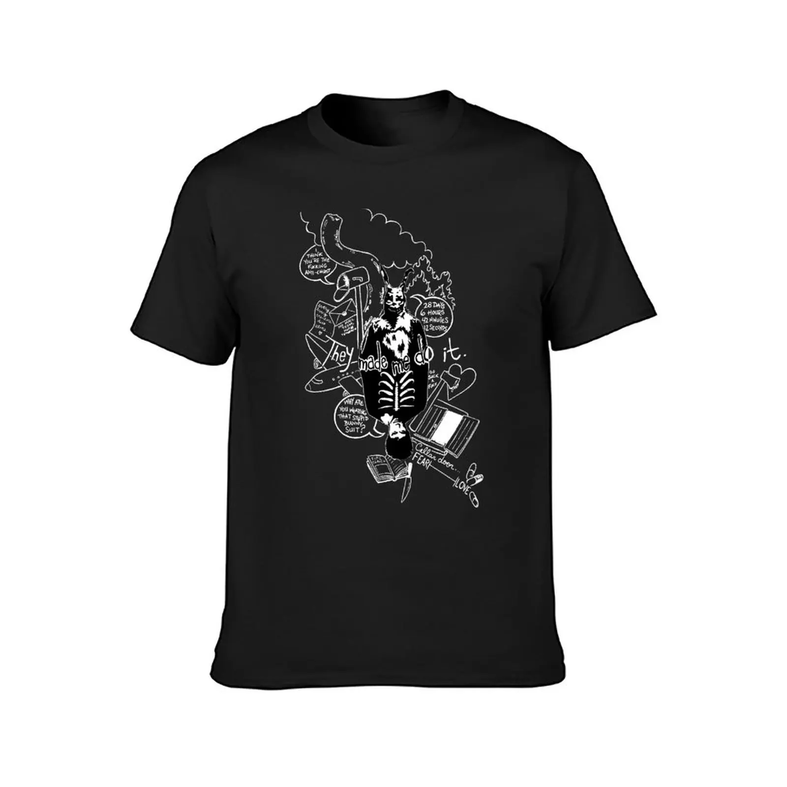 Donnie Darko (Black Background) T-Shirt plain kawaii clothes oversizeds plain white t shirts men