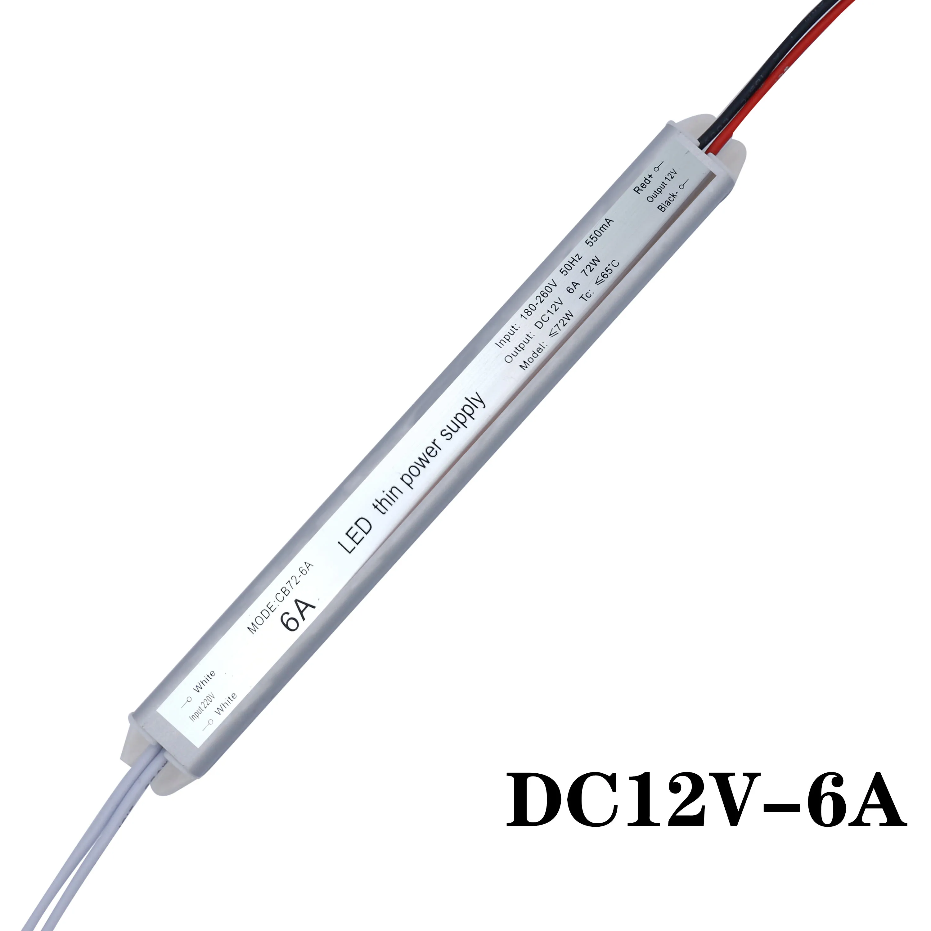 Sterownik LED DC12V 1A 2A 3A 5A 6A zasilacz transformator oświetleniowy 12W 36W 24W 60W 72W dla listwy LED reflektora rectangu