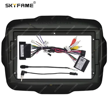 Skycar Car Frame Fascia Adapter Canbus Box Decoder Android Radio Dash Mount Panel Kit for Jeep Renegade