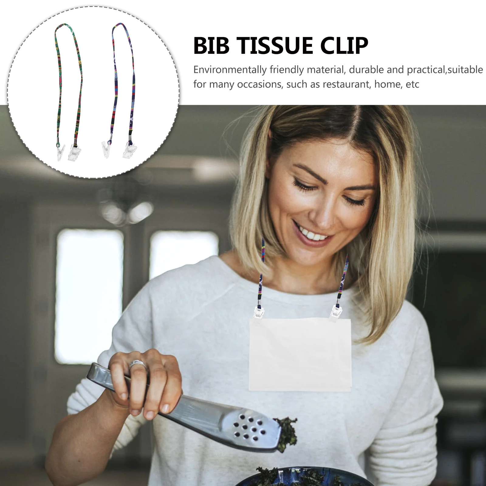 

10Pcs Napkin Bib Clips Ethnic Style Small Portable Eco-Friendly Napkin Holder Clips for Adults Dining Use Bib Holder