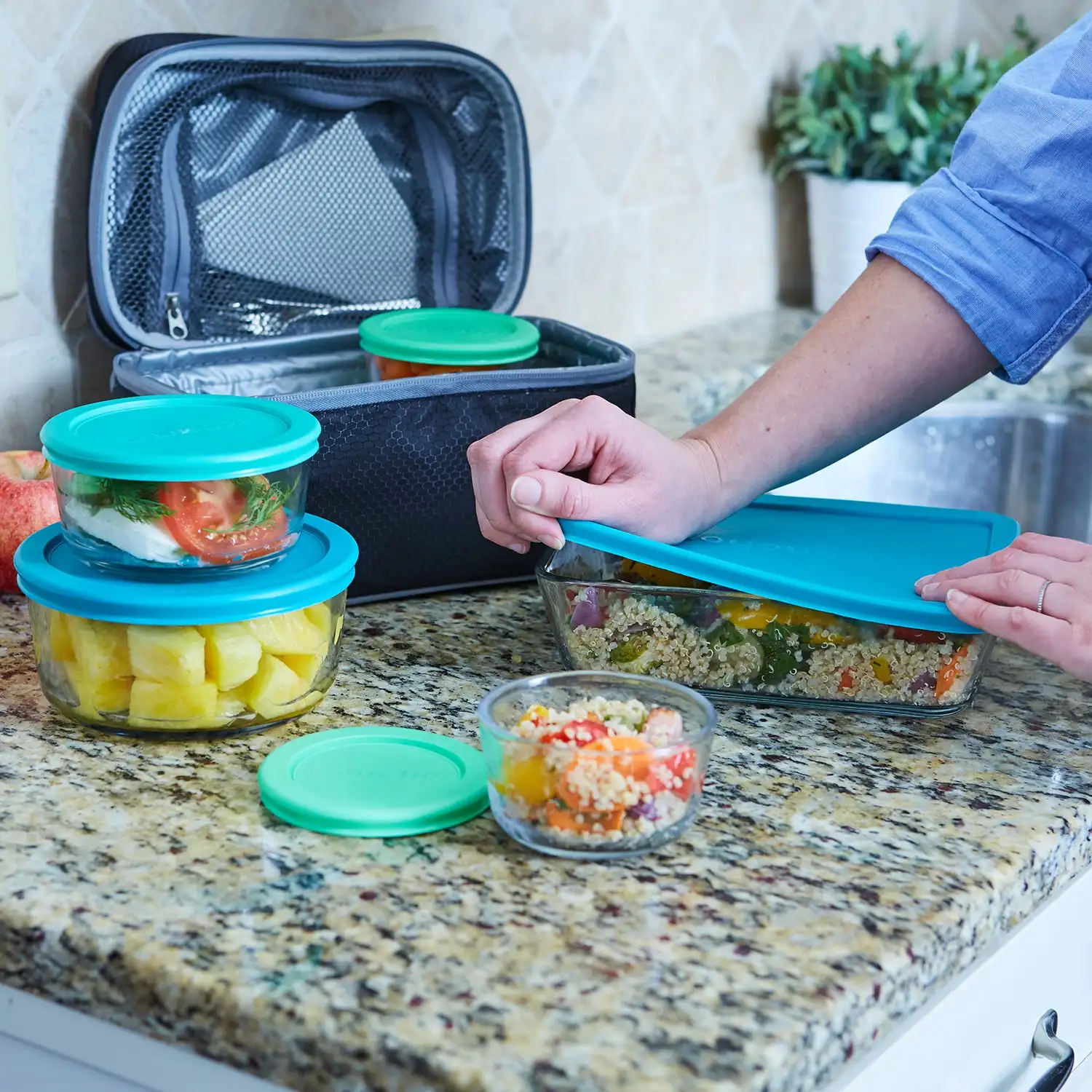 Набор прозрачной стеклянной посуды для хранения продуктов для выпечки и хранения продуктов, набор из 20 предметов