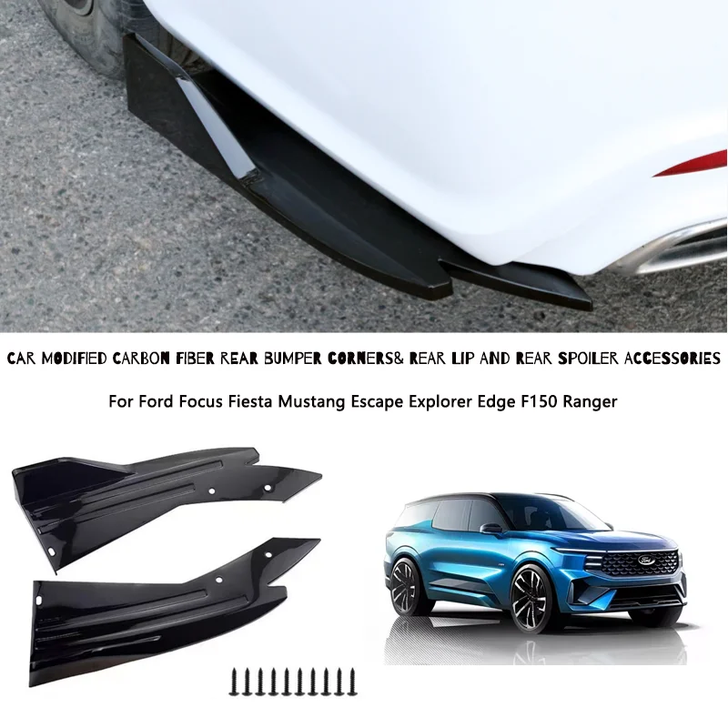 Rear Bumper Lip Diffuser Splitter Canard Protector Front For Ford Focus Fiesta Mustang Escape Explorer Edge F150 Ranger