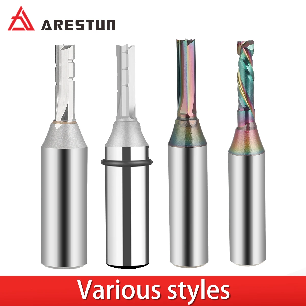 3 Flutes TCT Straight Router Bit 3-blade Cutting CNC Milling Cutter Carbide Cutter for Wood MDF Multilayer Particle Board