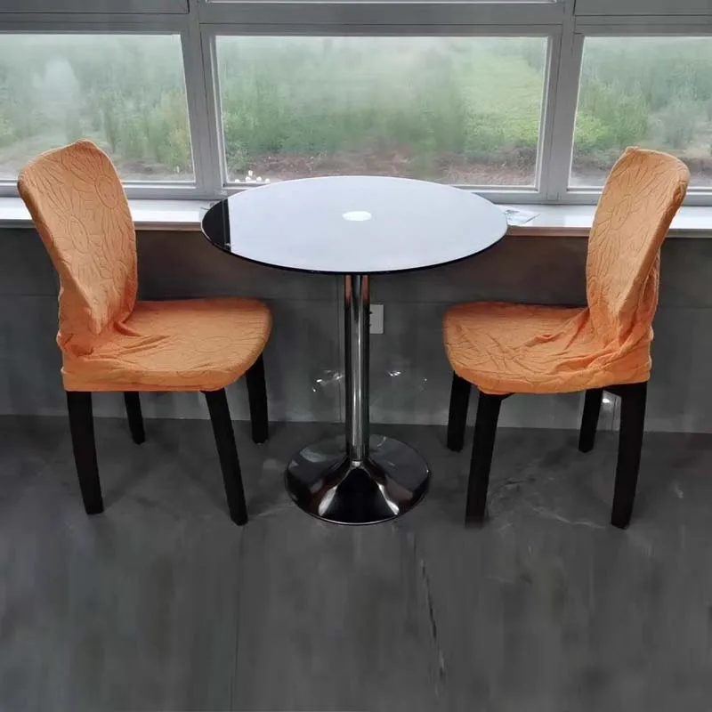 TieHo-Mesa Redonda de vidrio templado para apartamento pequeño, mesa de centro, mesa de comedor, encimera de vidrio transparente, muebles de oficina