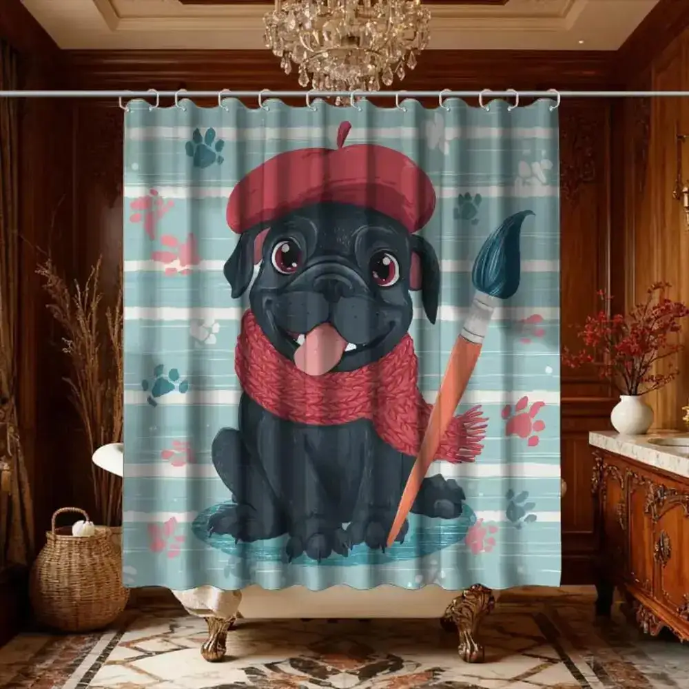 

Cute Dachshund Dog Shower Curtain Pet Lover Bathroom Decor Cartoon Puppy Art Waterproof Shower Curtain Liner for Home Bathroom S