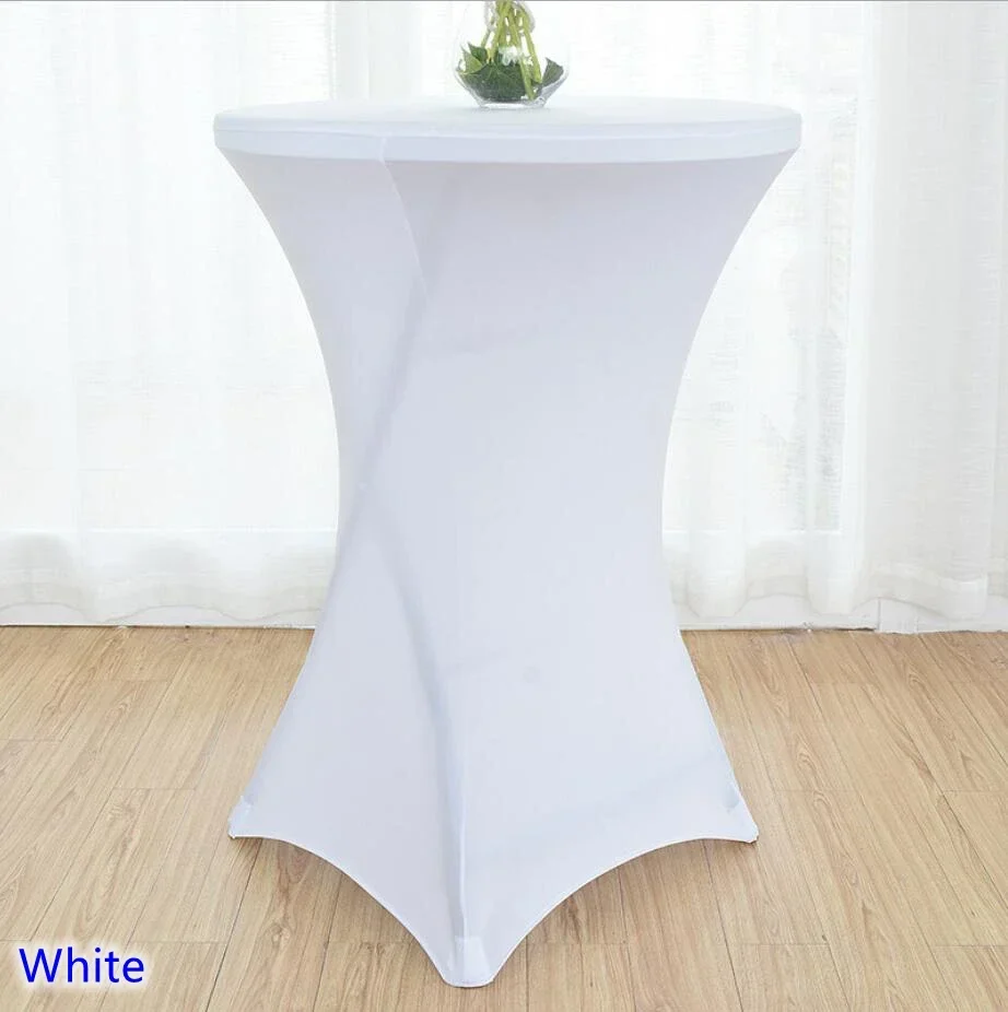 27 Colors Wedding Birthday Party Decoration Cocktail Spandex Table Covers Round Cloth High Bar Banquet Hotel Show Solid Colour