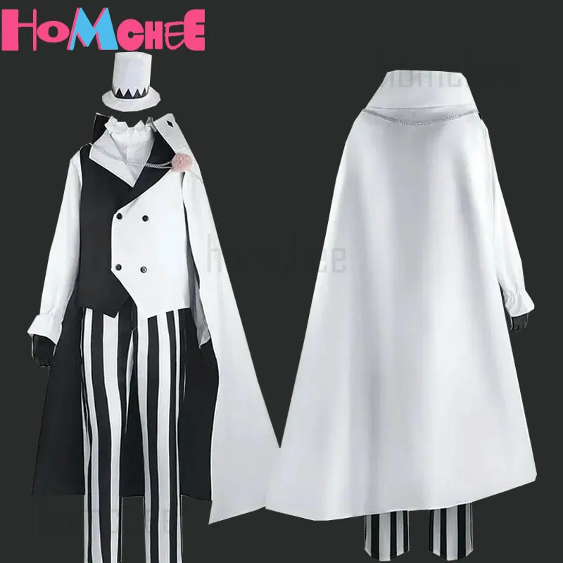 Anime Bungou Stray Dogs Season 4 Nikolai Gogol Cosplay Costume Suit Cloak White Black Uniform Halloween Christmas Clothes