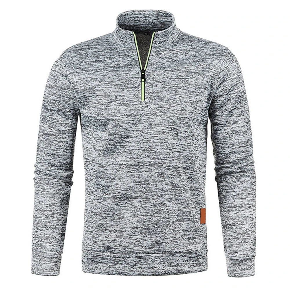 Men's Quarter-Zip Pullover Fleece Sweatshirt Stand Collar Long Sleeve Shirt for Men Thermal Winter Fall Performance Golf Shirts
