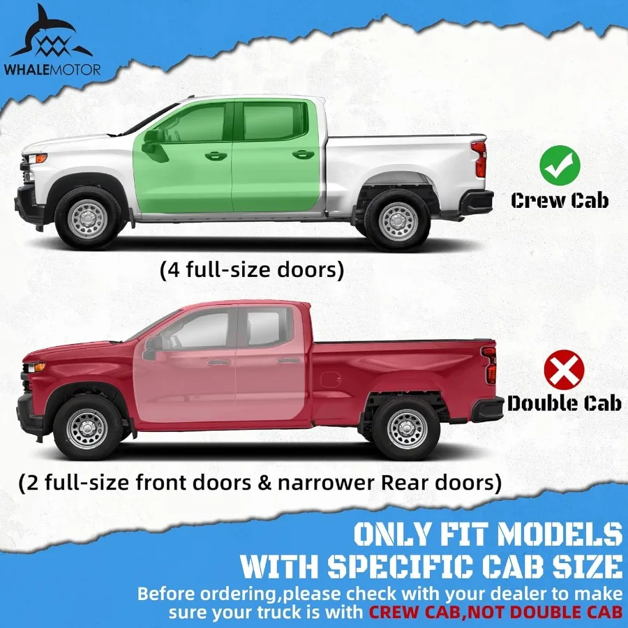 لوحات الجري خطوات جانبية للكابينة متوافقة مع 2019-2025 تشيفي سيلفرادو جي إم سي سييرا 1500 Excl 2019 Ld/Lt 2020-2025 2500 HD