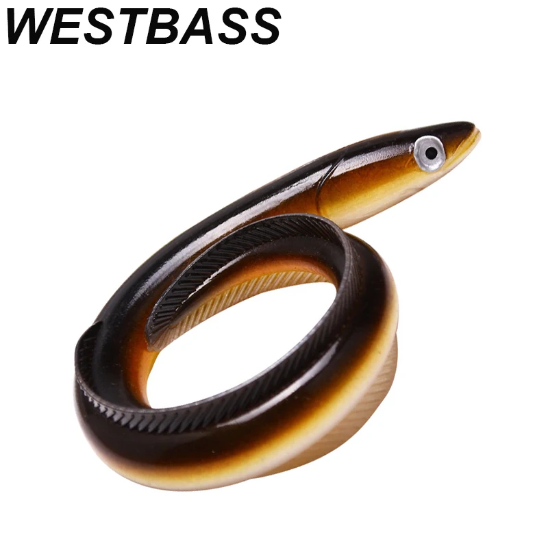 WESTBASS 1PC Electric Eel Soft Bait 30cm-59g Sea Fishing Lure Rubbler Loach lurre Silicone Swimbait Wobblers gummifische leurre