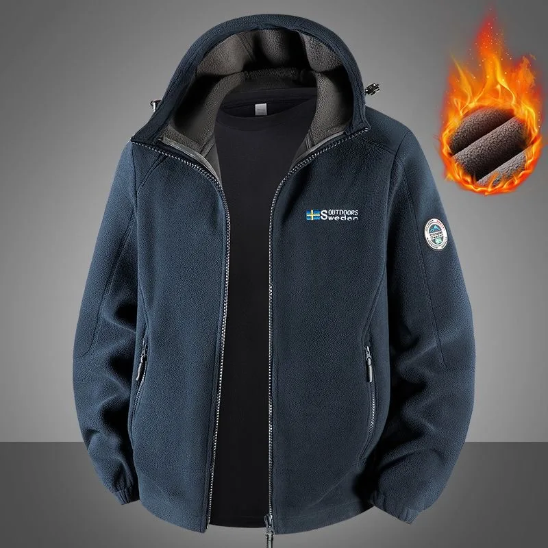 

Зимнее новое модное утепленное пальто с капюшоном из овечьего меха, мужская свободная повседневная спортивная высококачественная куртка больших размеров S-3XL