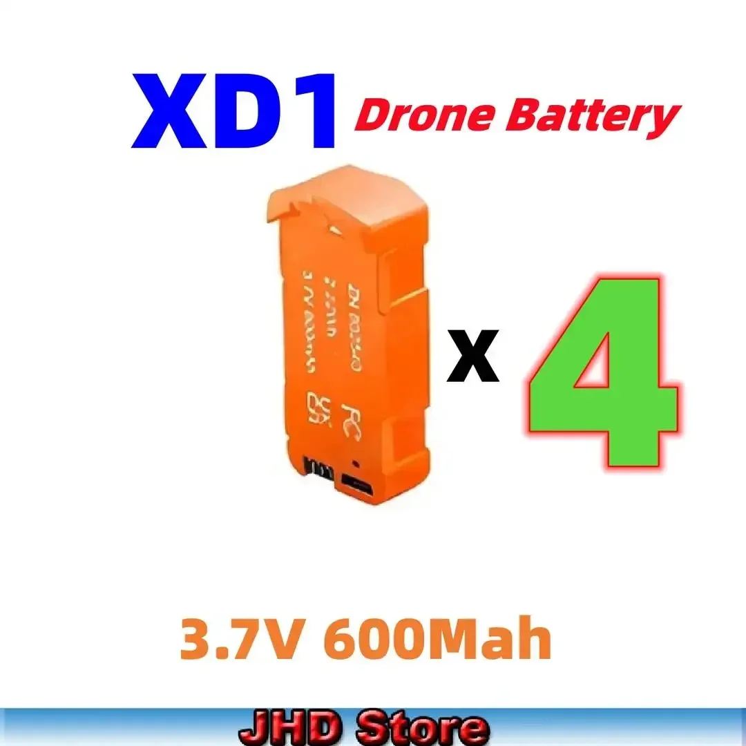 Bateria JHD Drone para XD1, bateria original LSRC-XD1 RC, baterias profissionais 4K Drone, 3.7V, 600mAh, atacado